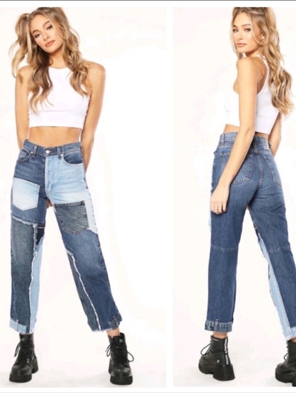 NWOT Revice Matchmaker Patchwork "Love at First Sight" jeans Size 25